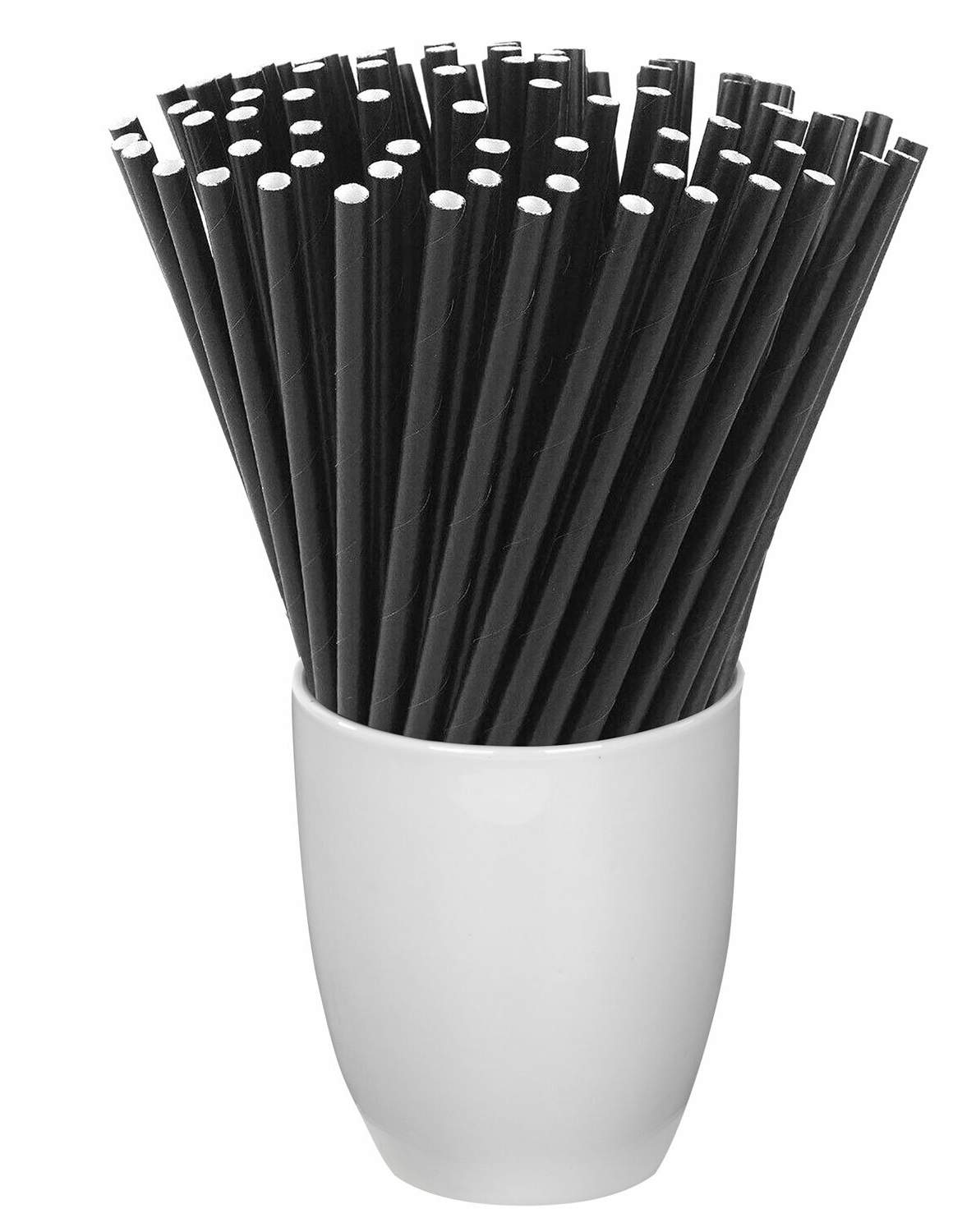 картинка Трубочки для коктейля, 50 шт, 20,5 см, бумага, черный, LAIMA, 608365 от магазина Альфанит в Кунгуре