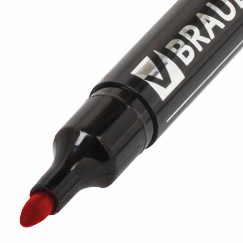 картинка Маркер перманентный, 3 мм, красный, круглый, "Contract", BRAUBERG, 150467 от магазина Альфанит в Кунгуре