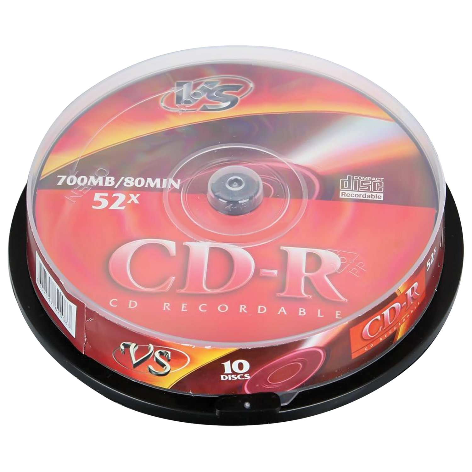 картинка Диски CD-R VS, 10 шт, бокс, VSCDRCB1001 от магазина Альфанит в Кунгуре
