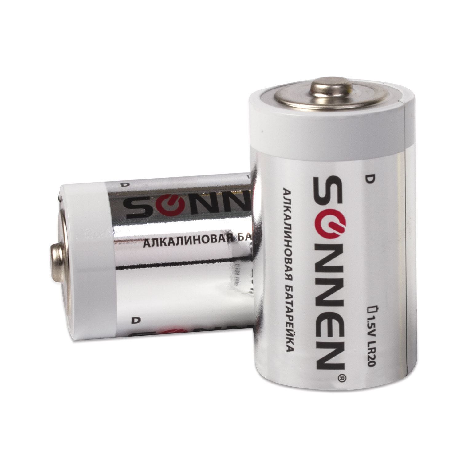 картинка Батарейки LR20, 2*BI, SONNEN Alkaline, 451091 от магазина Альфанит в Кунгуре