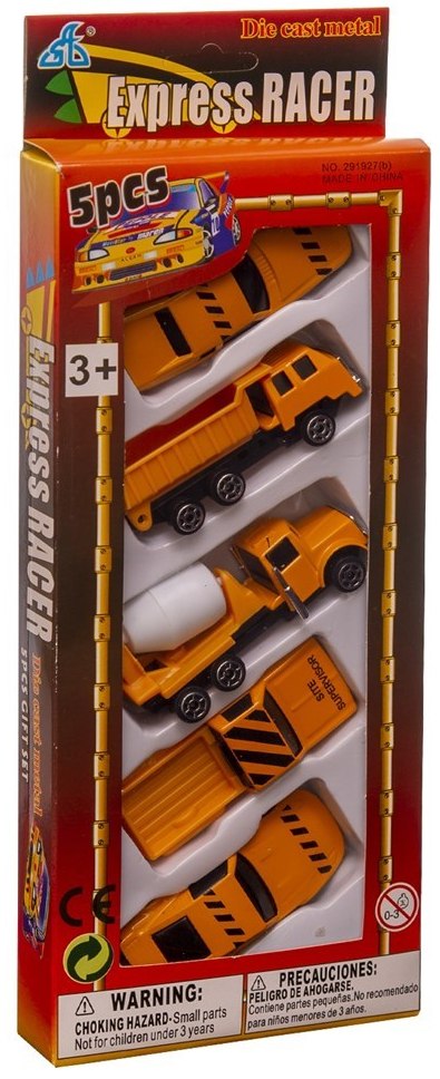 картинка Набор машин, 5 шт, 7*3, пластик, оранжевый, в коробке, "Express racer", Die-Cast, 291927B от магазина Альфанит в Кунгуре