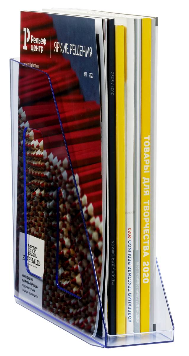 картинка Лоток для бумаг вертикальный 1 отдел, 253*250*70 мм, пластик, голубой, "Актив", СТАММ, ЛТВ-31103 от магазина Альфанит в Кунгуре
