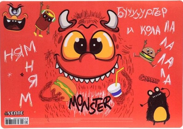 картинка Настольное покрытие, 33*23 см, 600 мкм, пластик, "Monster", deVente, 8061206 от магазина Альфанит в Кунгуре