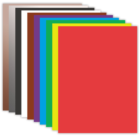 картинка Картон цветной, А4, 10 л, 10 цв, мелованный, в папке, "Волшебный", BRAUBERG, 129915 от магазина Альфанит в Кунгуре
