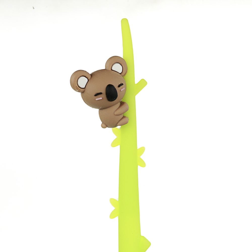 картинка Ручка фигурная гелевая, 0,7 мм, синяя, корп. зеленый, "Коала на ветке", ClipStudio, 591-058 от магазина Альфанит в Кунгуре