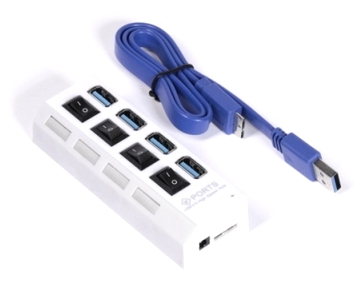 картинка Разветвитель SmartBuy 7304-W, USB, 4 порта, белый, SBHA-7304-W от магазина Альфанит в Кунгуре