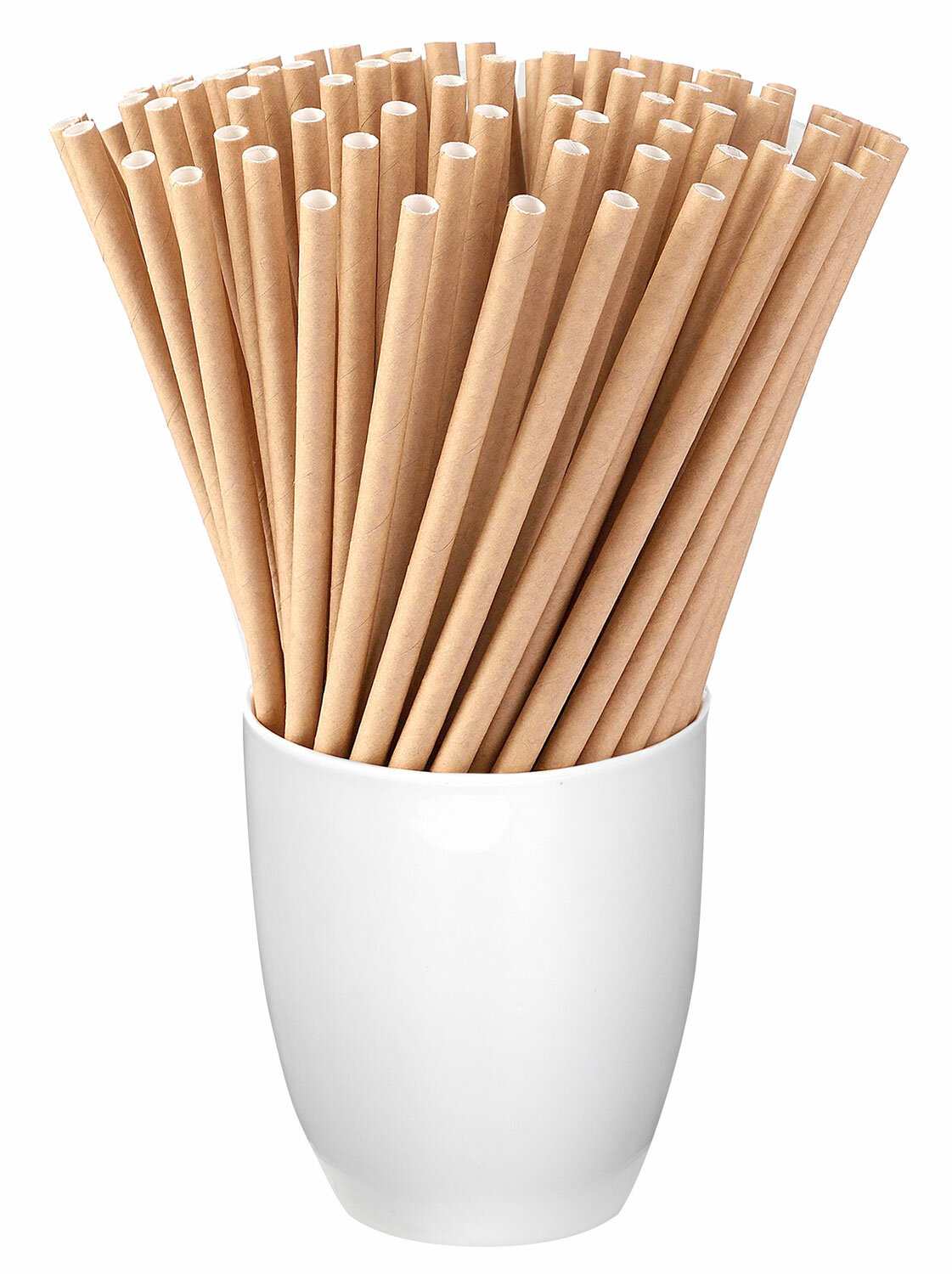 картинка Трубочки для коктейля, 50 шт, 20,5 см, бумага, крафт, LAIMA, 608364 от магазина Альфанит в Кунгуре