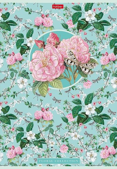 картинка Тетрадь 96 л, А4, клетка, "Floral collection", Hatber, 96Т4лофВ1 082991 от магазина Альфанит в Кунгуре