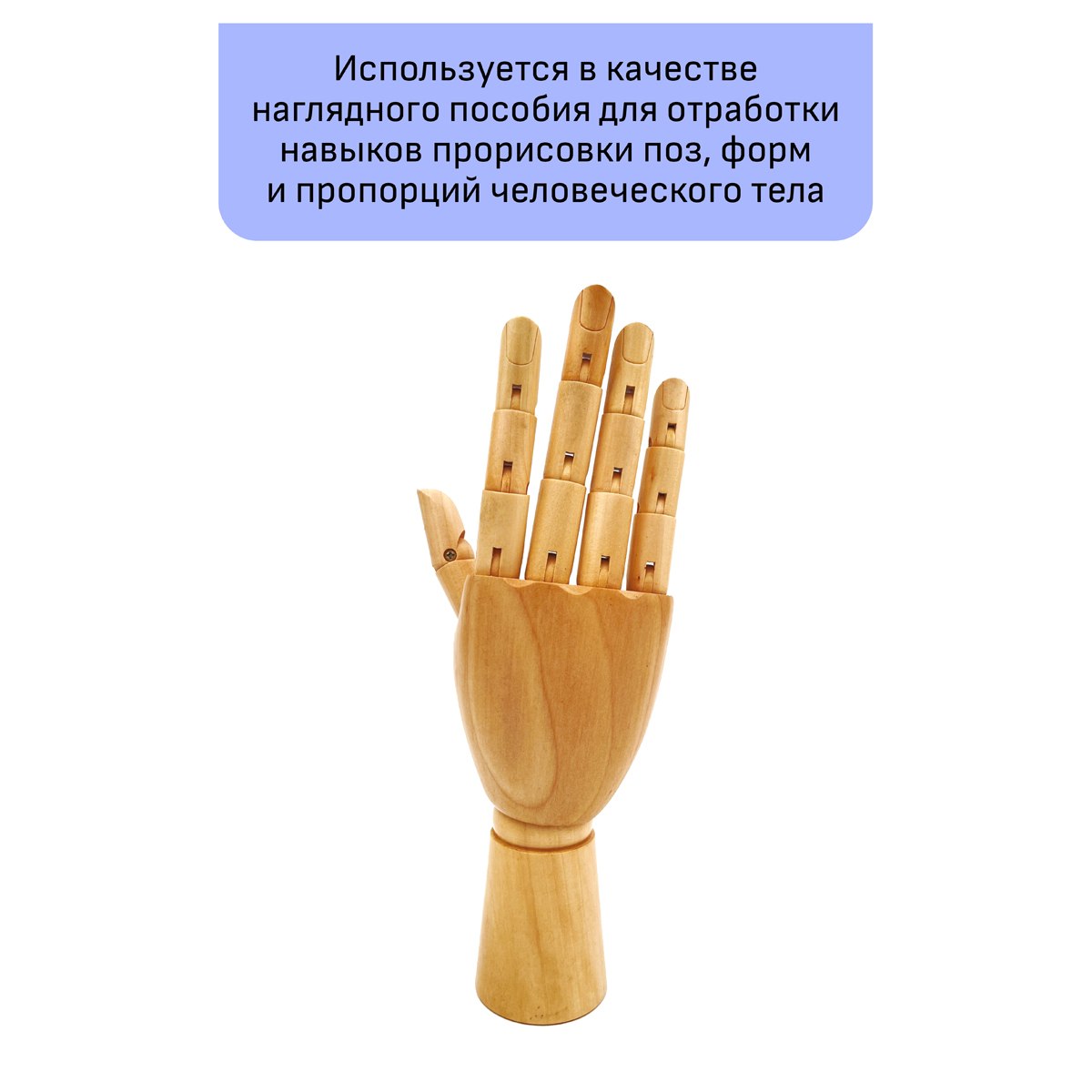 картинка Манекен человека художественный мужской, высота 30 см, дерево, рука правая, "Студия", Гамма, 180520224 от магазина Альфанит в Кунгуре