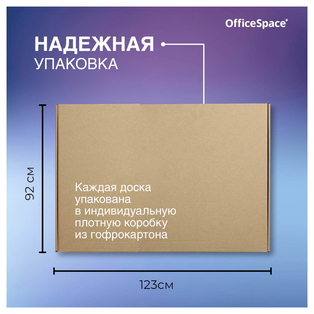 картинка Доска магнитно-маркерная, 90*120 см, алюминиевая рамка, OfficeSpace, 343754 от магазина Альфанит в Кунгуре