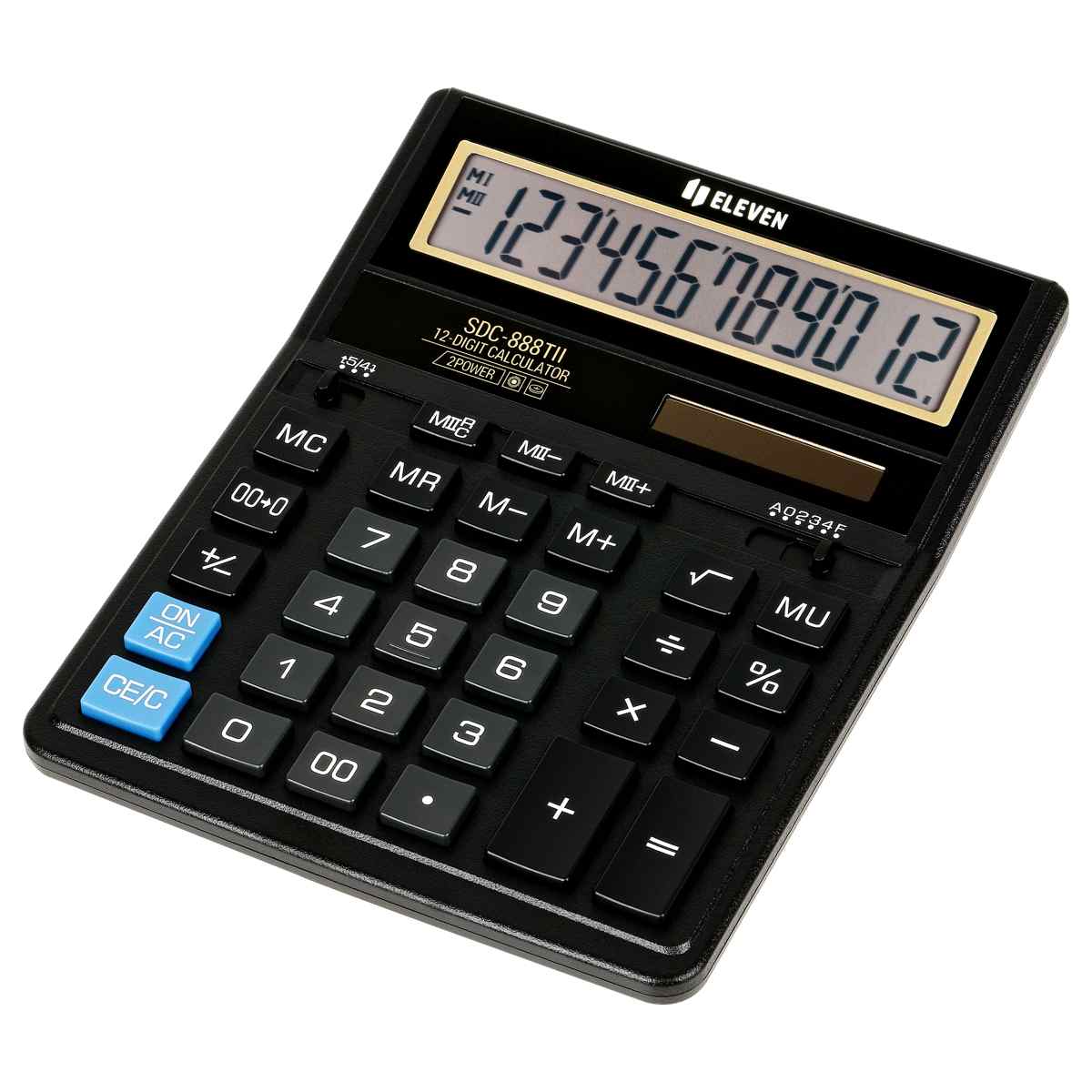 картинка Калькулятор настольный, 12 разрядов, 15,8*20,3*3 см, двойное питание, черный, "SDC-888TII", Eleven от магазина Альфанит в Кунгуре