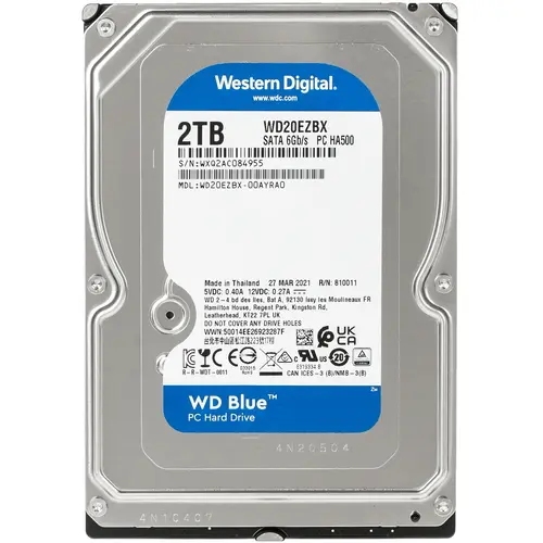 картинка Жесткий диск 2 TB WD, Blue, WD20EZBX, SATA III, 3.5" от магазина Альфанит в Кунгуре