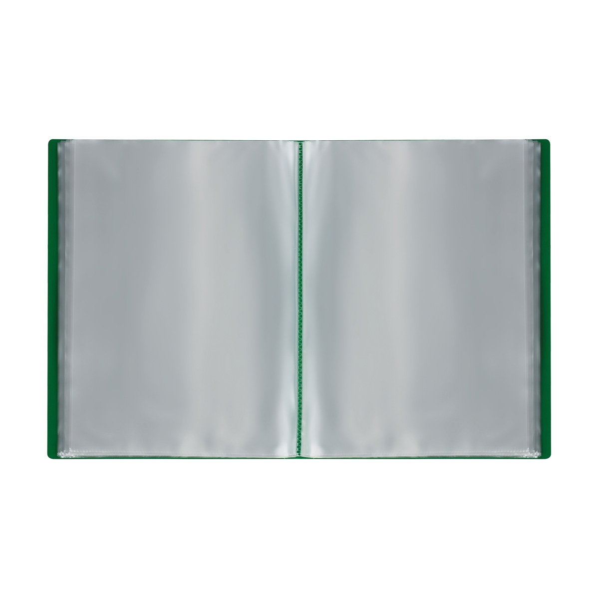 картинка Папка 100 файлов, А4, 600 мкм, корешок 30 мм, зеленый, СТАММ, ММ-32214 от магазина Альфанит в Кунгуре
