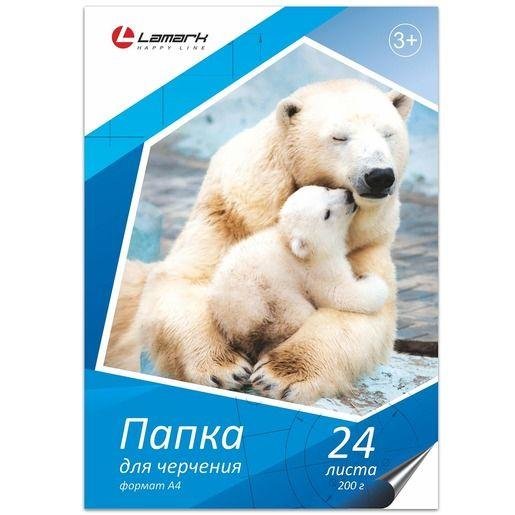 картинка Папка для черчения, А4, 24 л, 200 г/м2, Lamark, 18683 от магазина Альфанит в Кунгуре