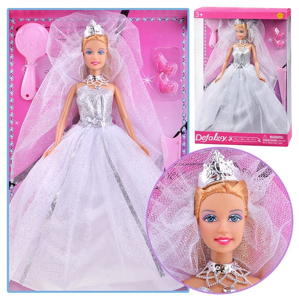 картинка Кукла, 29 см, с аксессуарами, в коробке, "Невеста", Defa Lusy, BR102 от магазина Альфанит в Кунгуре