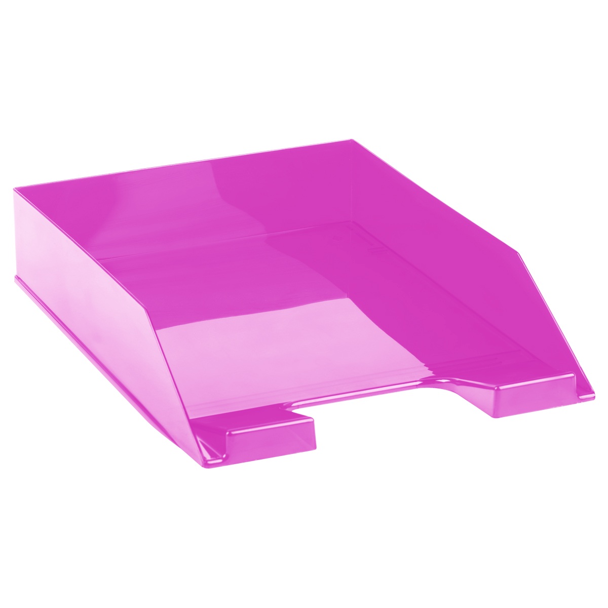 картинка Лоток для бумаг горизонтальный 1 отдел, пластик, фиолетовый тонированный, "Фаворит", СТАММ, ЛТГ-31558 от магазина Альфанит в Кунгуре