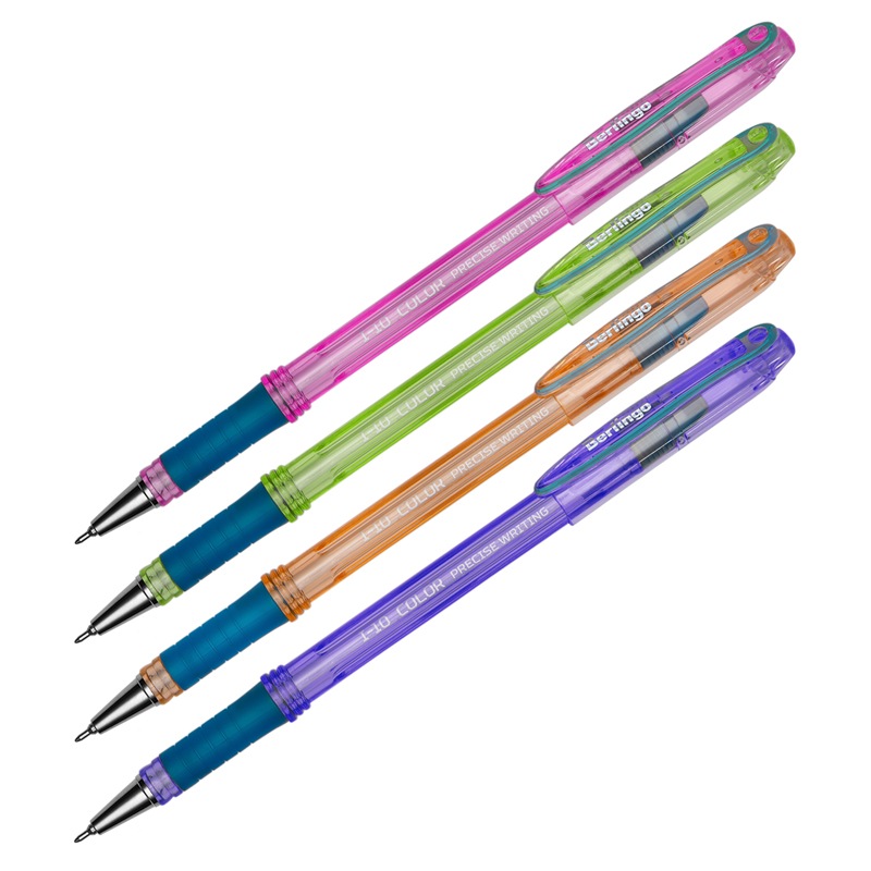 картинка Ручка шариковая, 0,4 мм, синяя, грип, "l-10 Color", Berlingo, CBp_40015 от магазина Альфанит в Кунгуре