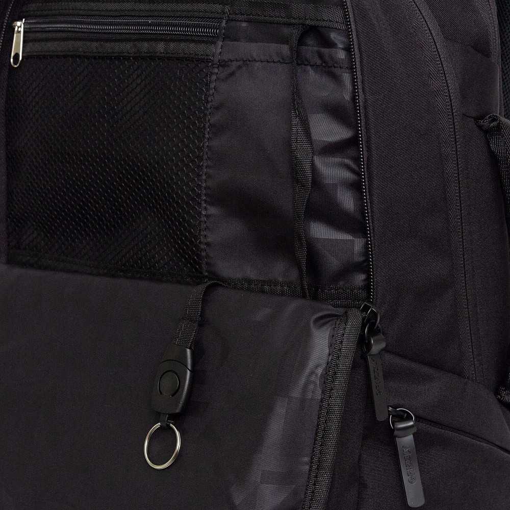 картинка Рюкзак, 3 отдела, 3 кармана, 31*44*21 см, черный, эргономичная спинка, Grizzly, RQ-406-1/1 от магазина Альфанит в Кунгуре