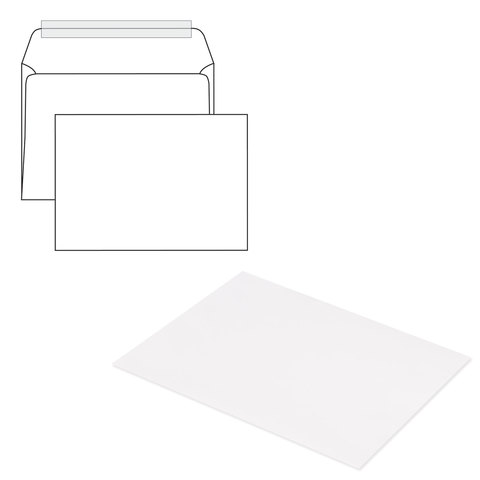 картинка Набор конвертов С5, 25 шт, 162*229 мм, белый, пустые от магазина Альфанит в Кунгуре