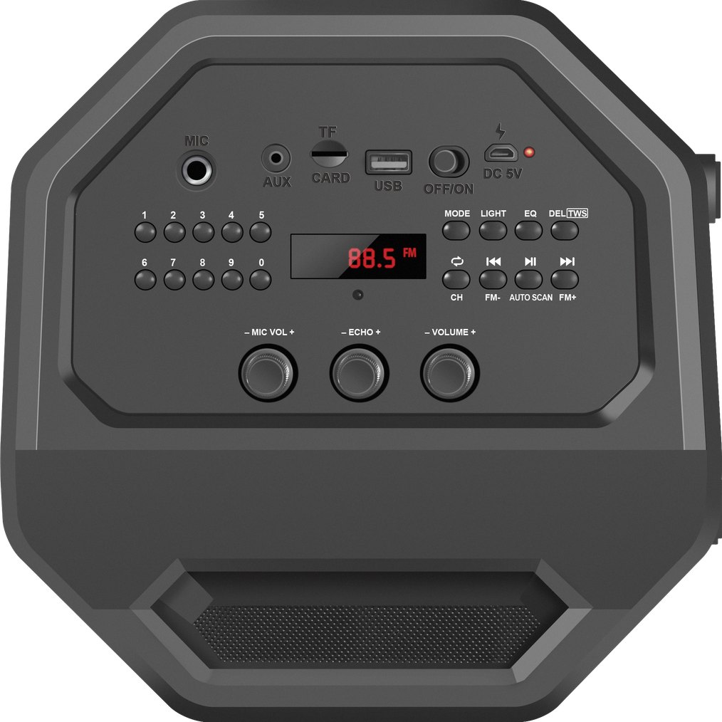 картинка Портативная колонка Defender Rage, 50Вт, 4000мАч, Bluetooth, USB, радио, microSD, черный, 65109 от магазина Альфанит в Кунгуре
