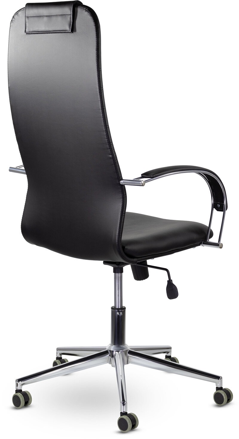 картинка Кресло офисное BRABIX "Pilot EX-610 CH", кожзам, черный, с подлокотниками, 532418 от магазина Альфанит в Кунгуре