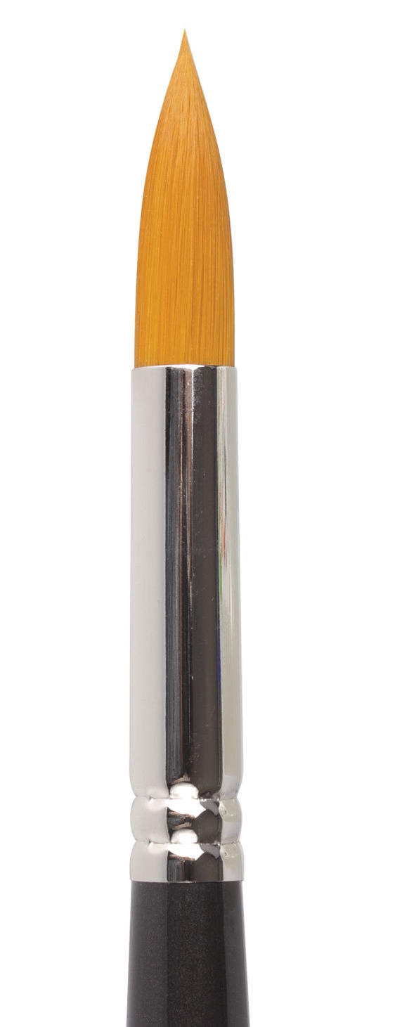 картинка Кисть художественная № 10, синтетика, круглая, длинная ручка, BRAUBERG, 200662 от магазина Альфанит в Кунгуре