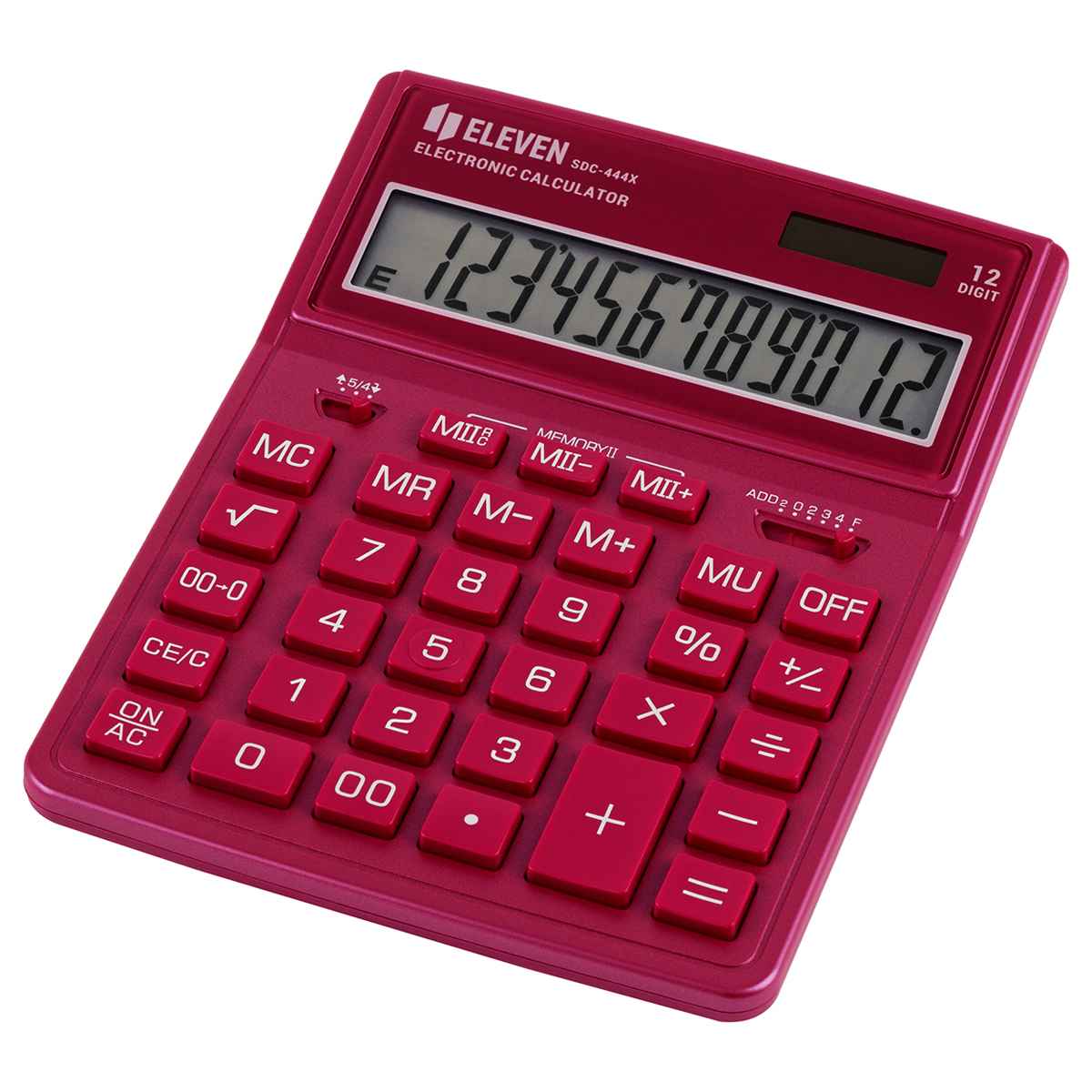 картинка Калькулятор настольный, 12 разрядов, 15,5*20,4*3,3 см, двойное питание, розовый, "SDC-444X-PK", Eleven от магазина Альфанит в Кунгуре