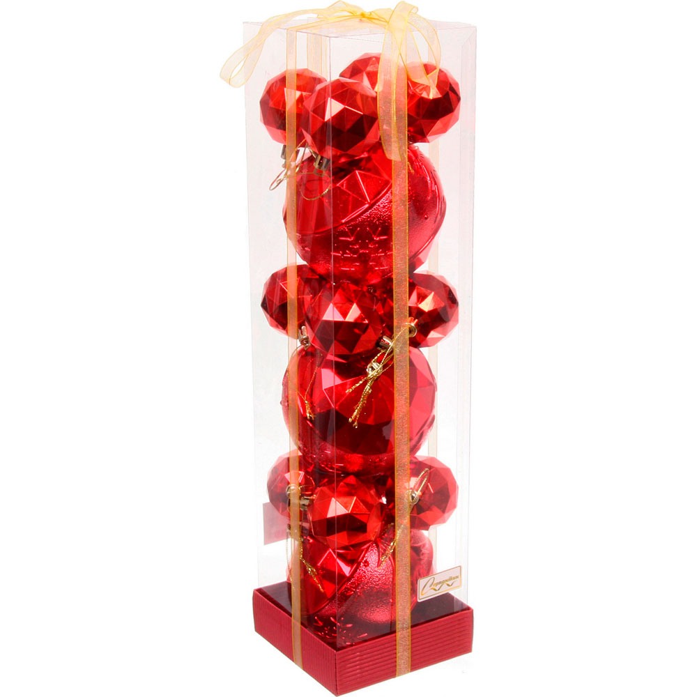 картинка Набор шаров, 15 шт, 10 см + 5 см, пластик, красный, "Miracle", Серпантин, 201-3138, 11460734 от магазина Альфанит в Кунгуре