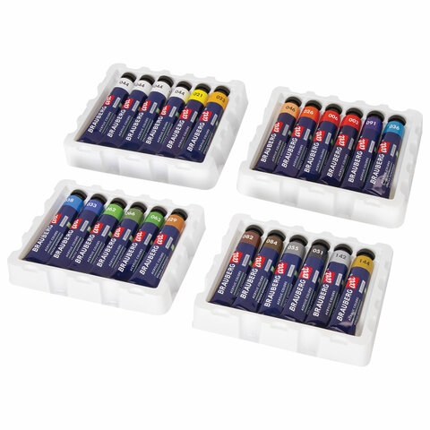 картинка Краски акриловые, 21 цв, 24 шт по 22 мл, туба, "Art classic", BRAUBERG, 191722 от магазина Альфанит в Кунгуре