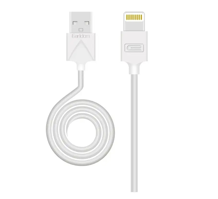 картинка Кабель USB-Apple Earldom EC-066I, 2.4А, 1 м, белый от магазина Альфанит в Кунгуре