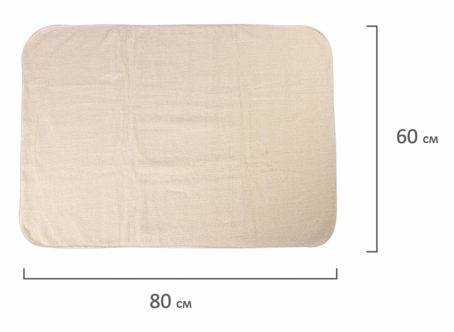 картинка Тряпка для пола, 60*80 см, 360 г/м2, хлопок, трехслойная, LAIMA, 606632 от магазина Альфанит в Кунгуре