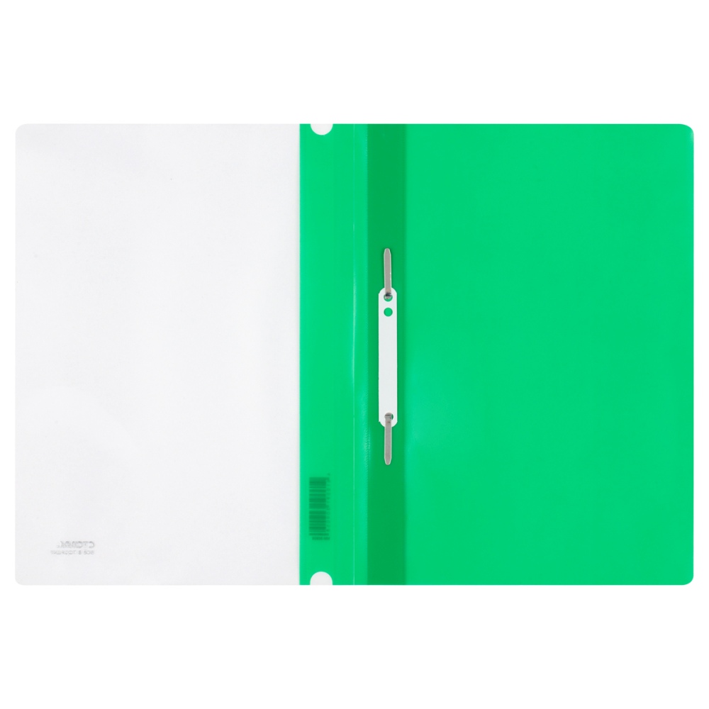 картинка Папка-скоросшиватель с прозрачным верхом, А4, 180 мкм, зеленый, СТАММ, ММ-30905 от магазина Альфанит в Кунгуре