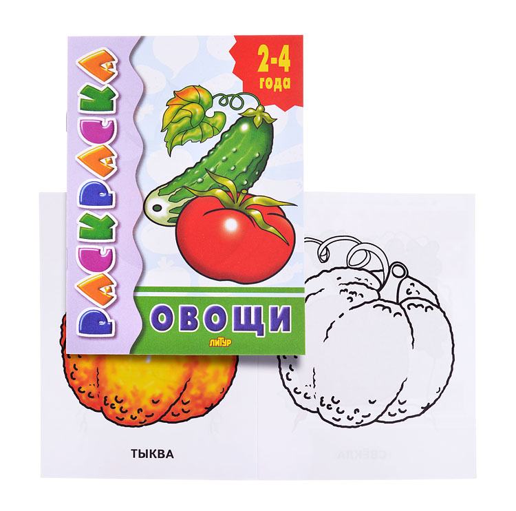 картинка Раскраска, А5, 6 л, "Овощи", ЛиТур от магазина Альфанит в Кунгуре