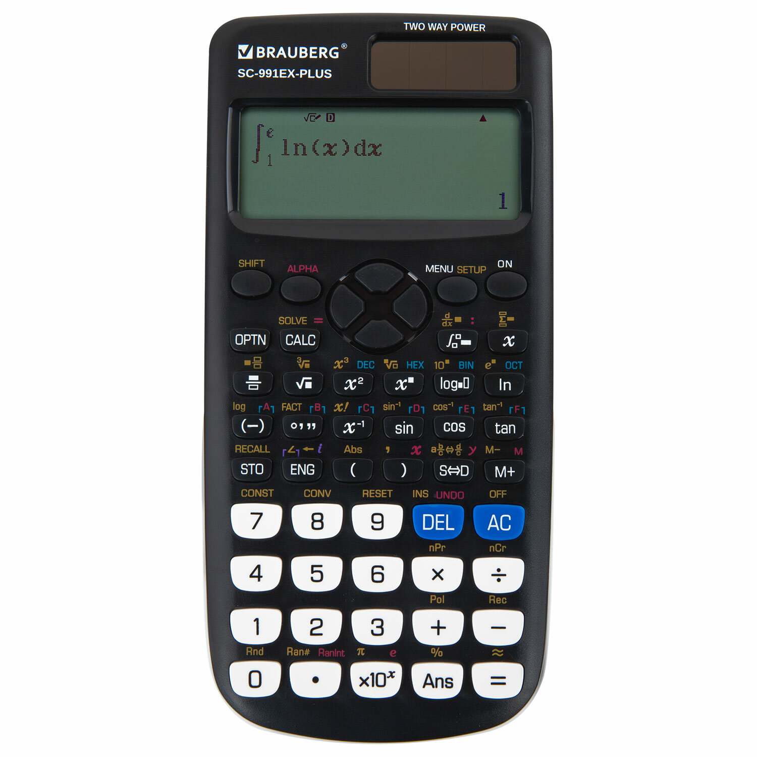 картинка Калькулятор инженерный, 12 разрядов, 16,5*8,4 см, двойное питание, 552 финкции, "SC-991EX-Plus", BRAUBERG, 271726 от магазина Альфанит в Кунгуре