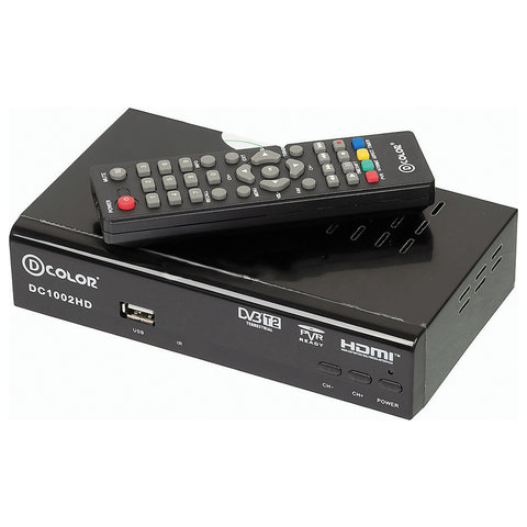 картинка Ресивер DVB-T2 D-Color DC1002HD (DVB-T2, PVR - запись программ, TimeShift) от магазина Альфанит в Кунгуре