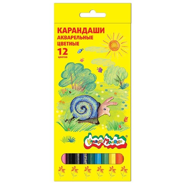 картинка Карандаши цветные акварельные, 12 цв, 12 шт, Каляка-Маляка, КАКМ12 от магазина Альфанит в Кунгуре