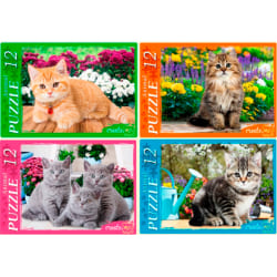 картинка Пазл 12 эл., "Забавные котята", Рыжий кот, П12-0619 от магазина Альфанит в Кунгуре