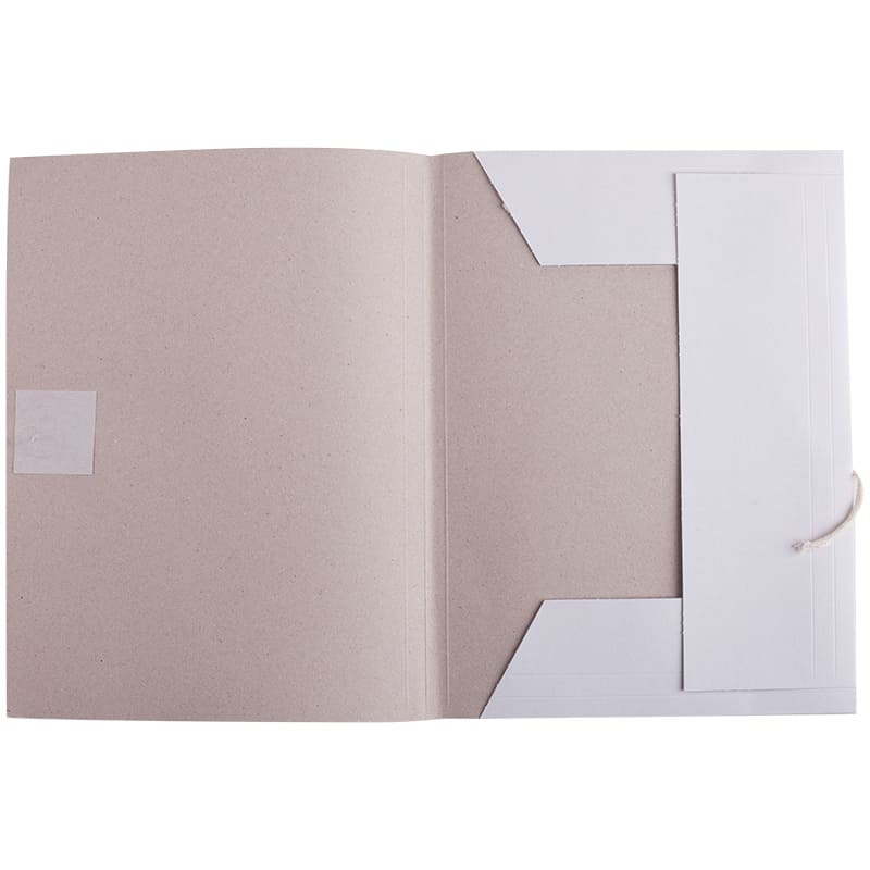 картинка Папка на завязках, А4, 280 г/м2, до 200 л, картон, белый, немелованный, OfficeSpace, 158537 от магазина Альфанит в Кунгуре