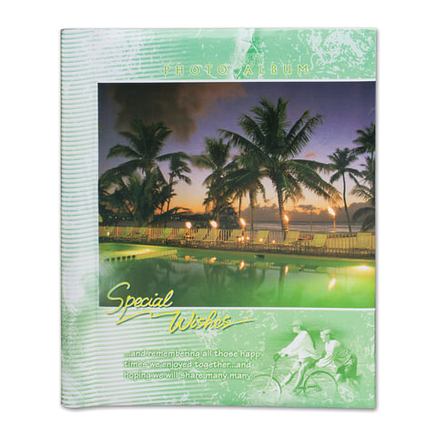 картинка Фотоальбом, 23*28 см, 20 магнитных листов, зеленый, "Курорт", BRAUBERG, 390687 от магазина Альфанит в Кунгуре
