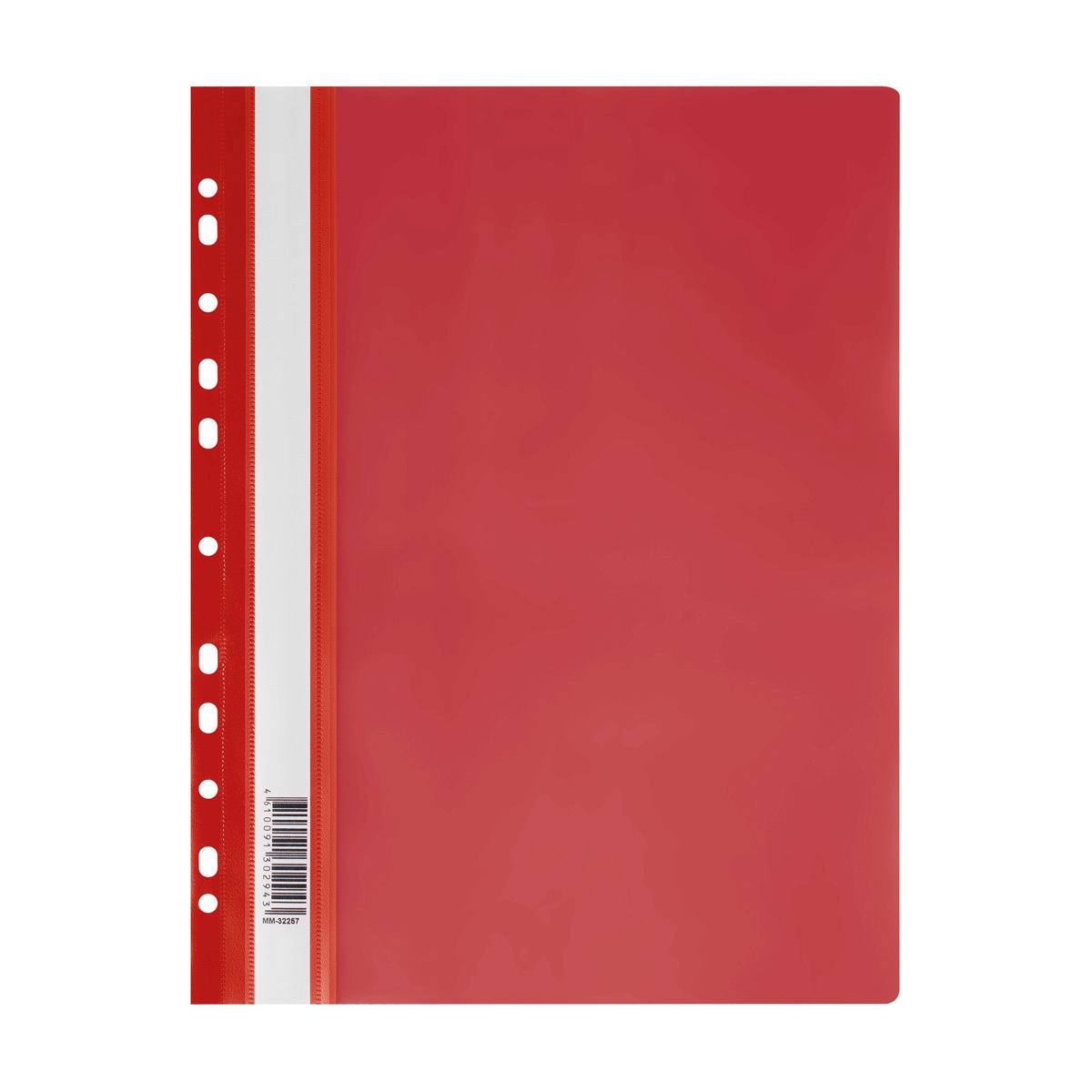 картинка Папка-скоросшиватель с прозрачным верхом, А4, 160 мкм, красный, с перфорацией, СТАММ, ММ-32257 от магазина Альфанит в Кунгуре