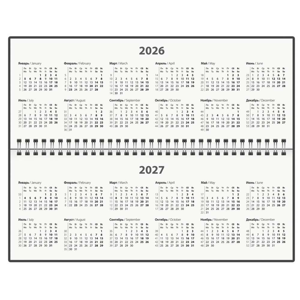 картинка Планинг датированный 2026 г, 28,5*11,2 см, 64 л, "Россия", STAFF, 117362 от магазина Альфанит в Кунгуре