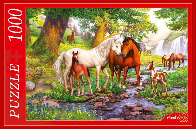 картинка Пазл 1000 эл., "Долина лошадей", Рыжий кот, Ф1000-8749 от магазина Альфанит в Кунгуре