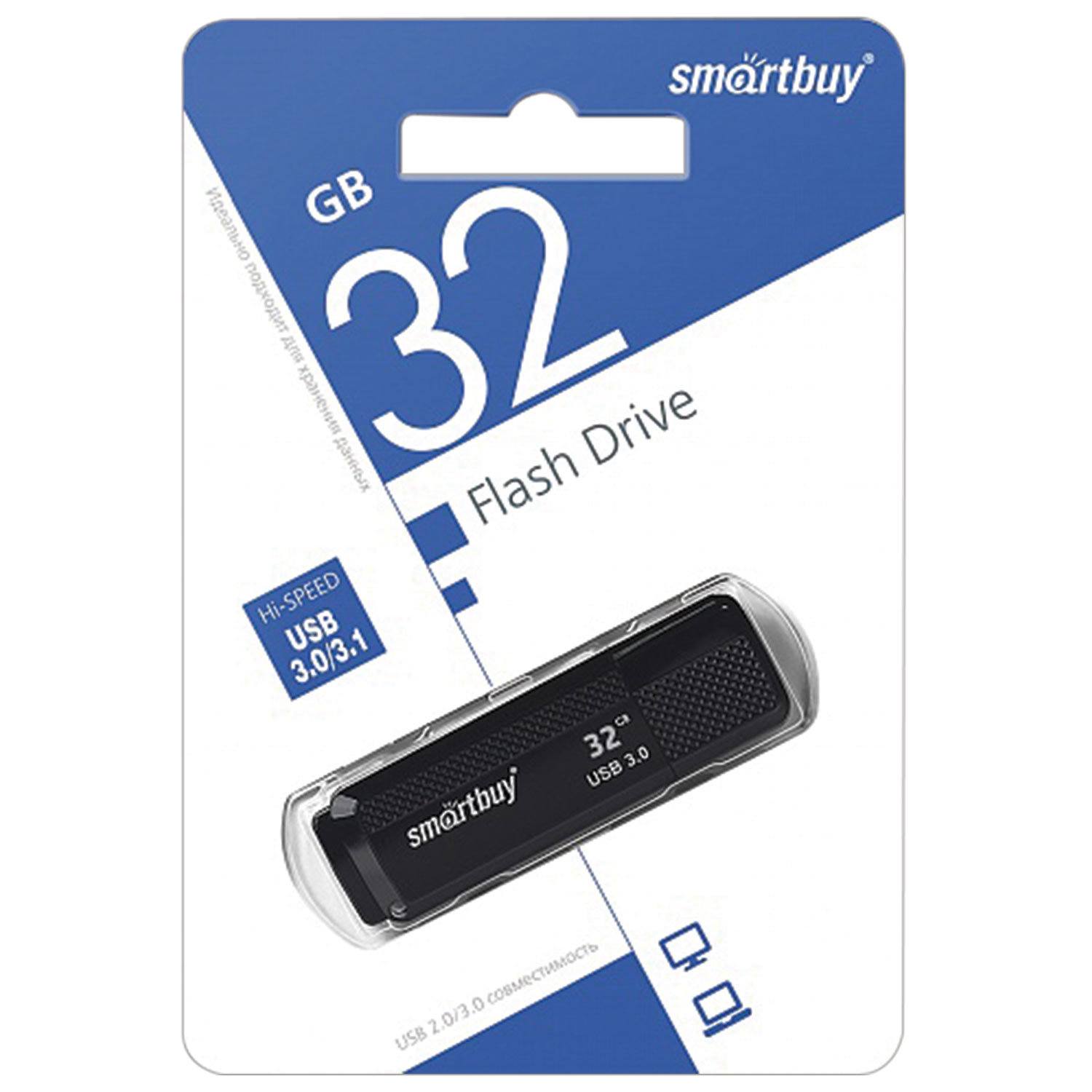 картинка Флеш-диск SmartBuy 32 GB, USB 3.0, Dock, черный, SB32GBDK-K3 от магазина Альфанит в Кунгуре