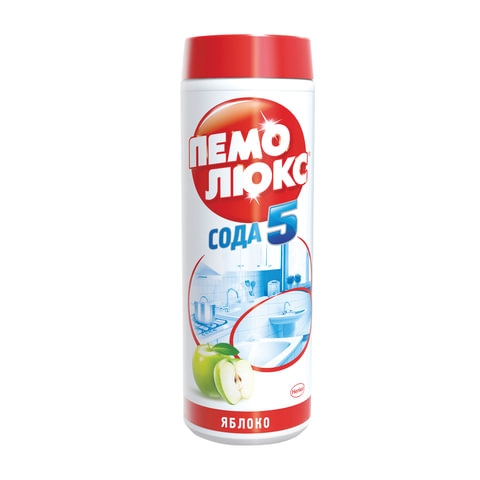 картинка Порошок чистящий универсальный, 480 гр, "Сода Extra 5. Яблоко", Пемолюкс от магазина Альфанит в Кунгуре