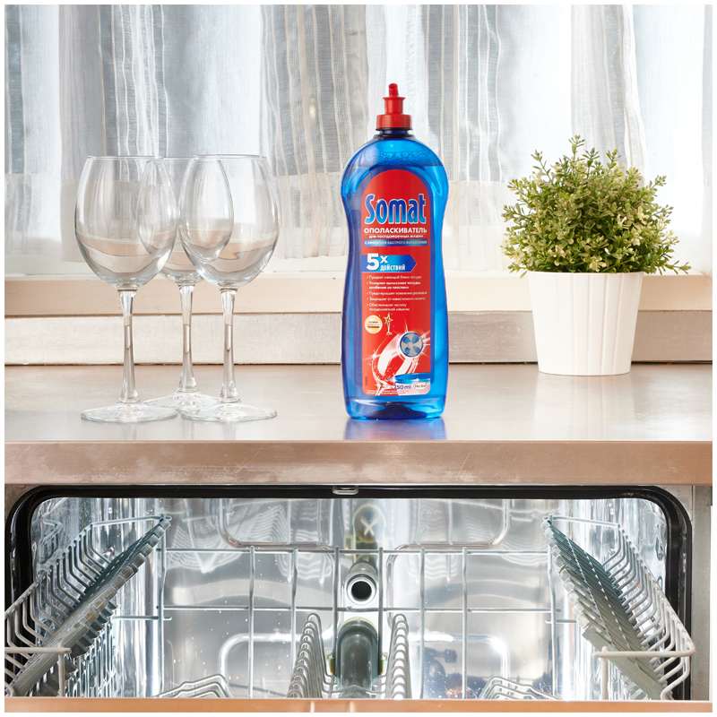 картинка Ополаскиватель для посудомоечной машины, 750 мл, бутыль с пуш-пулом, Сомат, 2312112 от магазина Альфанит в Кунгуре