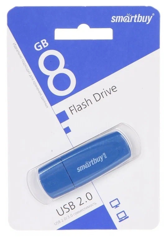 картинка Флеш-диск SmartBuy 8 GB, Scout, синий, SB008GB2SCB от магазина Альфанит в Кунгуре