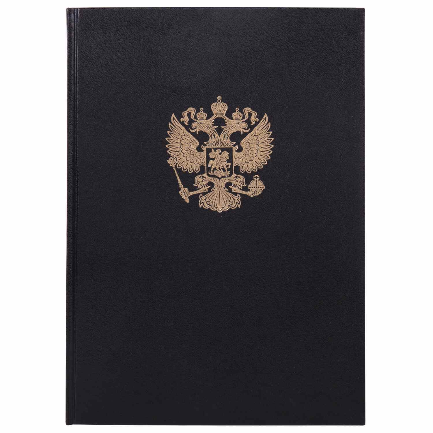 картинка Книга учета, А4, 96 л, клетка, бумвинил, герб, BRAUBERG, 130275 от магазина Альфанит в Кунгуре