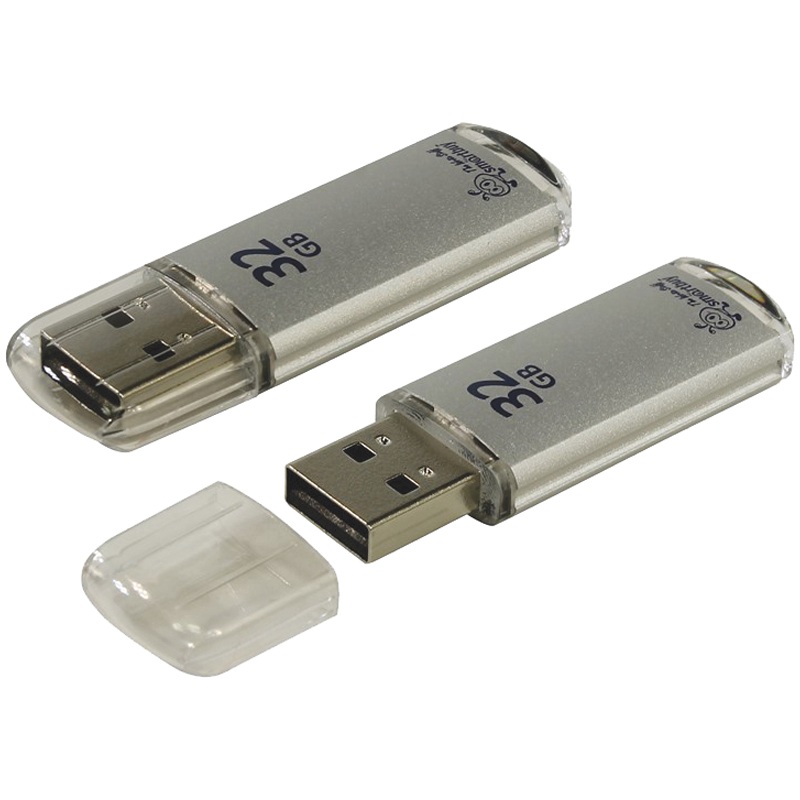 картинка Флеш-диск SmartBuy 32 GB USB 2.0, V-Cut, серебро, SB32GBVC-S от магазина Альфанит в Кунгуре