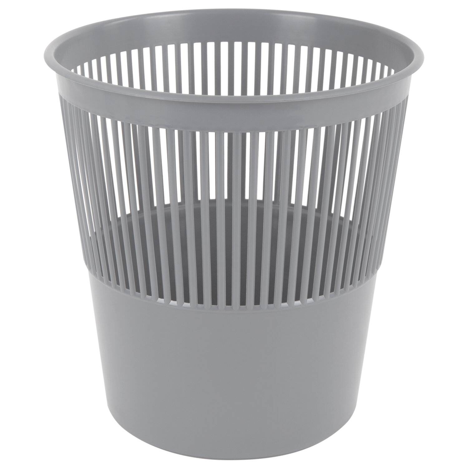 картинка Корзина для мусора 9 л, пластик, серый, сетчатая, BRAUBERG, 237002 от магазина Альфанит в Кунгуре