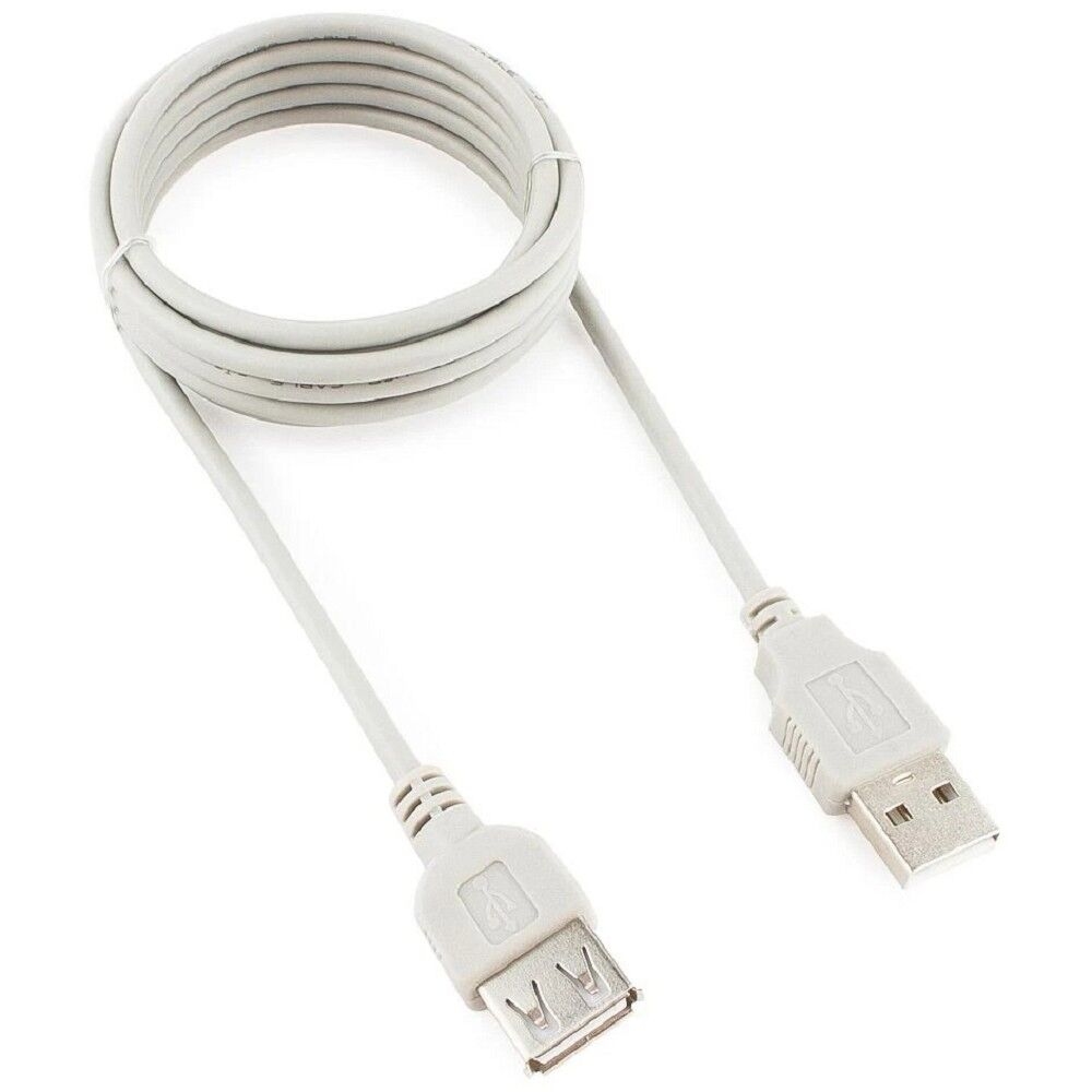 картинка Кабель удлинитель Cablexpert USB 2.0 AM — USB 2.0 AF, 1,8 м, серый, медь, CC-USB2-AMAF-6-N от магазина Альфанит в Кунгуре